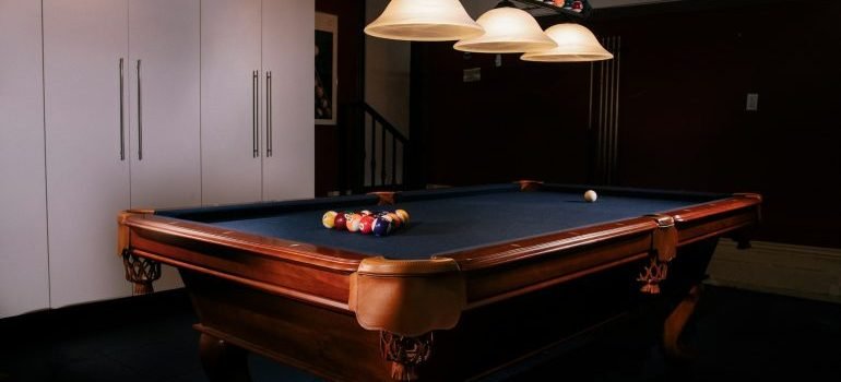 a pool table