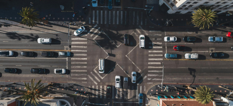 cars in the street