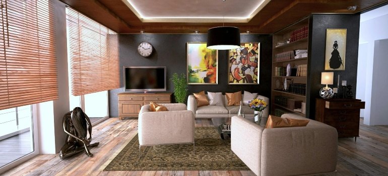 a spaceous living room