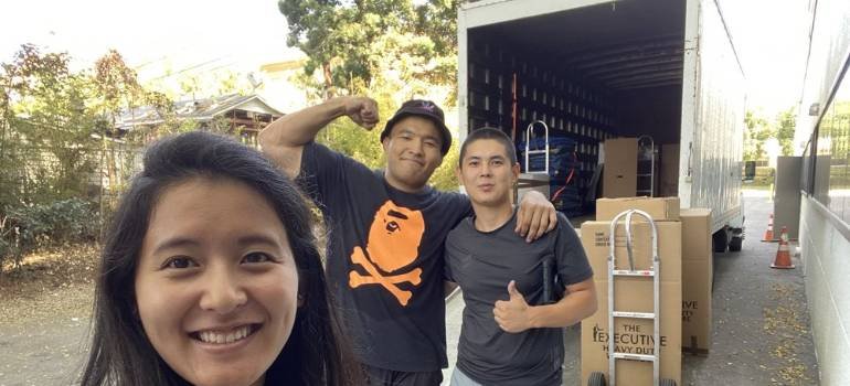 a team from A Father and Son moving company preparing for a long distance relocation