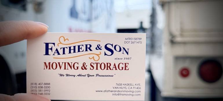 a card you can use for movers in Glendale CA