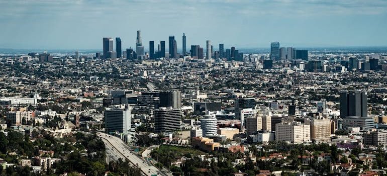 City With High Rise Buildings Under Blue Sky