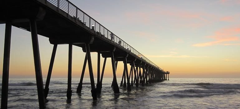 a bridge on the water