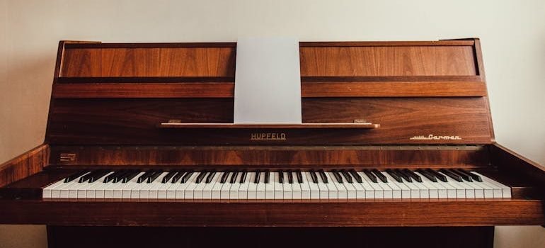 Brown Upright Piano