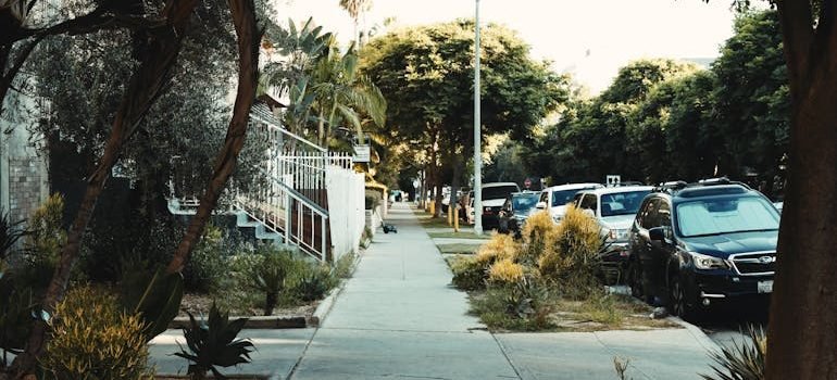 Charming Los Angeles Neighborhood Street Scene