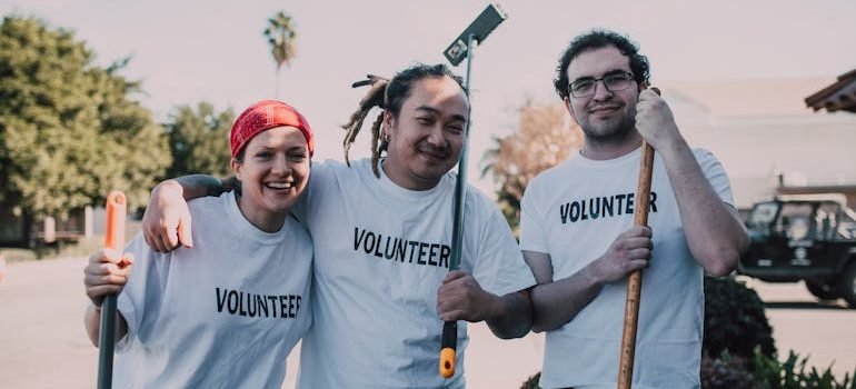 Volunteer People Wearing White Shirts