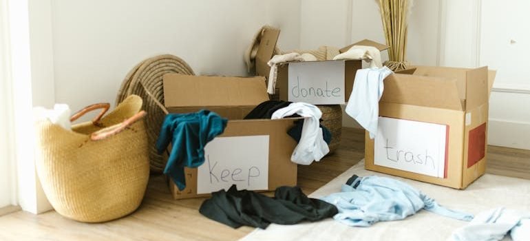 Assortment of Items on Carton Boxes