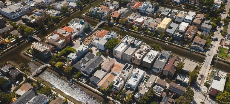 Aerial Shot of City Houses