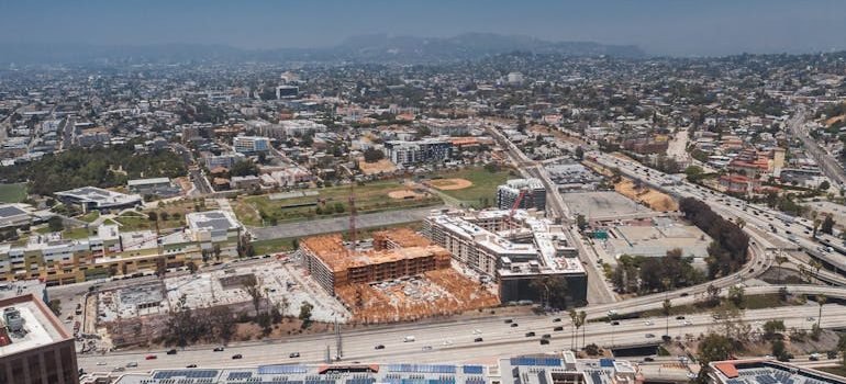 Aerial Shot of City, Los Angeles, California, USA