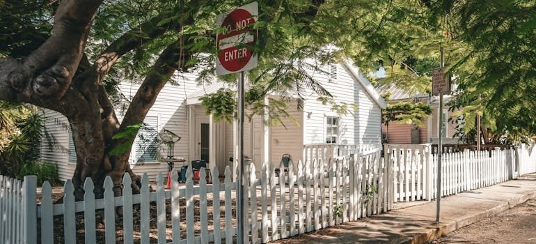 Road Sign in a Residential Neighbourhood