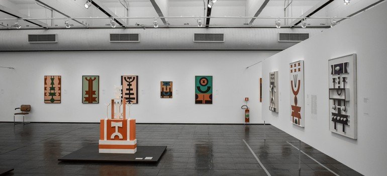 contemporary artwork inside a gallery